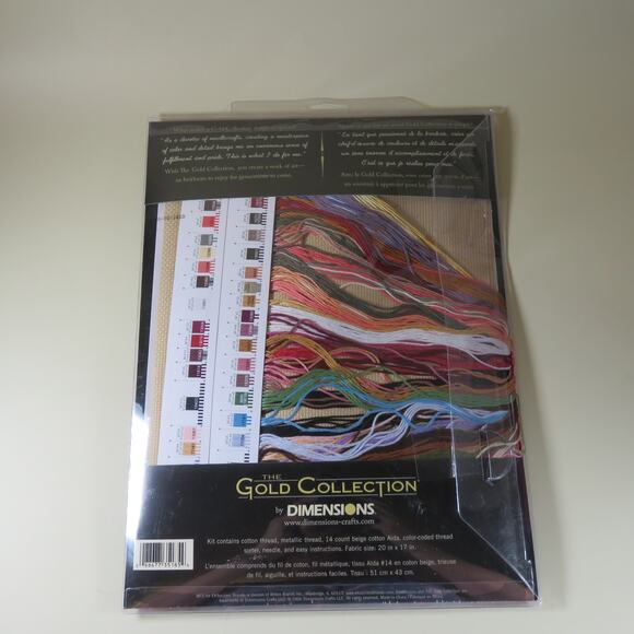 Dimensions Gold Collection Romantic Floral Cross Stitch Kit 16x13 Violin Flower - Picture 12 of 16